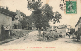 82 - TARN ET GARONNE - LAUZERTE - Place Du Mercadié - Animation - Superbe -10037 - Lauzerte