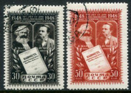 SOVIET UNION 1948 Centenary Of Communist Manifesto Used.  Michel  1201-02 - Gebraucht