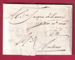 LETTRE DE PORT STE MARIE LOT ET GARONNE 1694 POUR AMBEXES ?? ESPAGNE ?? LETTRE COVER FRANCE - ....-1700: Vorläufer