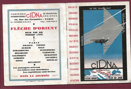 260722 - PUB CIDNA FLECHE D'ORIENT In The Same Day PARIS STAMBOUL 1932 Poste Aérienne CARNET DE VIGNETTES " PAR AVION " - 1927-1959 Storia Postale