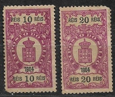 PORTUGAL 1904 FISCALS PAIR - Gebruikt