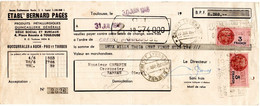 Lettre De Change * Pub Ets Bernard Pagès  à Toulouse Avec 2 Timbres  Fiscal à 3 Fr De 1946 - Cartas & Documentos