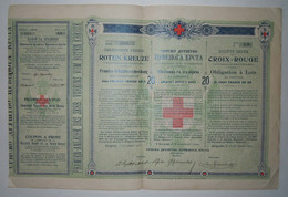 Kingdom Of Serbia 1907 Serbian Red Cross Society 20 Gold Francs/Dinar Loan Bond Obligation (1551) - Other