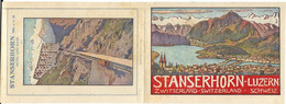 STANSERHORN, 3teiliger Künstler-Werbeflyer: Bahn, Hotel Mit Preisen, Panorama... ~1920 - Stans