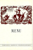 MENU COMPAGNIE GENERALE TRANSATLANTIQUE  French Lines PAQUEBOT LIBERTE I 1959   IMPRIMERIE TRANSATLANTIQUE  V.SCANS - Menükarten