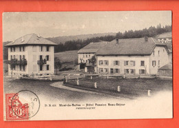 KCA-32 RARE Mont-de-Buttes  Val-de-Travers Hotel-Pension Beau-Séjour Perrinjaquet D.N. 411 Circulé 1906 - Buttes 