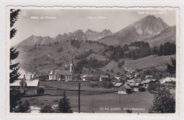 Montbovon - Vue Générale. Fabrique De Carbure. Carte Photo, Bord Déchiqueté - Montbovon