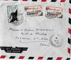 Côte Française Des Somalis-Lettre Par Avion-1965 DJIBOUTI Pour  OISE N°296+2321x2 THEMATIQUE - Briefe U. Dokumente