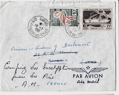 Côte Française Des Somalis-Lettre Par Avion-1965 DJIBOUTI Pour  ALPES MARITIMES N°285+297 THEMATIQUE/en L'état - Covers & Documents