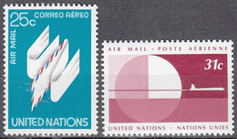 UNITED NATIONS  SCOTT NO.C22-23  MNH  YEAR 1977 - Poste Aérienne