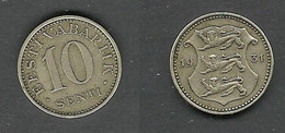 Estland Estonia Estonie 10 SENTI 1931 - Estonie