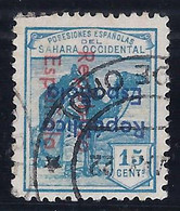 ESPAÑA/SAHARA 1935 - Edifil #38Dc -  VFU - Variedad: Doble Sobrecarga, Una Invertida - Sahara Español