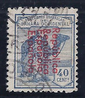 ESPAÑA/SAHARA 1932 - Edifil #42Ahh -  VFU - Variedad: Doble Sobrecarga - Sahara Español