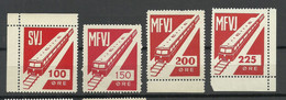 DENMARK Dänemark Railway Packet Stamps Eisenbahn Paketmarken MNH - Colis Postaux