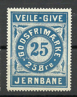 DENMARK Dänemark Railway Packet Stamp Eisenbahn Paketmarke Veile Give 25 öre MNH - Pacchi Postali