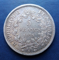 5 Francs. Hercule. 1873 A - - 5 Francs