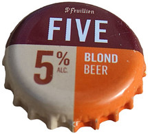 Belgique Capsule Bière Crown Cap Beer St Feuillien Five 5% Alc. Blond Beer - Birra