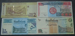 SUDAN , P 54d 56 58a 71 ,  100 + 50 + 500 Pounds + 2 Pounds ,  1994 + 1992 + 1998 + 2011, UNC , Neuf, 5 Notes - Soedan