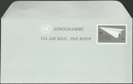 UNO NEW YORK 1982 Mi-Nr. LF 9 Ganzsache Luftpostfaltbrief Ungebraucht - Airmail