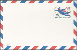 UNO NEW YORK 1982 Mi-Nr. LP 12 Ganzsache Luftpostkarte Ungebraucht - Airmail