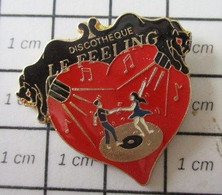 2819  Pin's Pins / Beau Et Rare / THEME : MUSIQUE / CLUB DISCOTHEQUE LE FEELING COUPLE DE DANSEURS 2 PANTHERES NOIRES - Musique