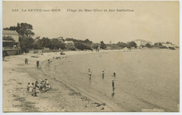 La Seyne- Marvivo / Les Sablettes ** Très Belle Cpa Animée - TBé ** Dos Divisé - Ed.Braive à Toulon N°246 - La Seyne-sur-Mer