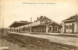 Vitrey * Vue Intérieure Sur La Gare Du Village * Ligne Chemin De Fer - Other & Unclassified