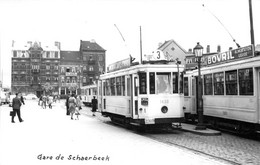 Belgique Belgie Photo Carte Du Tram Ligne 3 Gare De Schaerbeek à Bruxelles En 1952 Cliché Bazin - Transporte Público