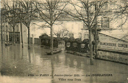 Paris * Inondations Janvier Février 1910 * Les Villas Sous L'eau * Crue Catastrophe Inondé - Inondations De 1910