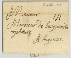 Bruxelles 1678 Lettre Taxee Pour Bayonne - 1621-1713 (Pays-Bas Espagnols)