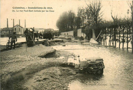 Colombes * Inondations De 1910 * La Rue Paul Bert Ravinée Par Les Eaux * Catastrophe - Colombes