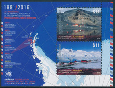 ARGENTINA 2016 Antarctic Treaty 25° Anniversary Minisheet** - Blocs-feuillets