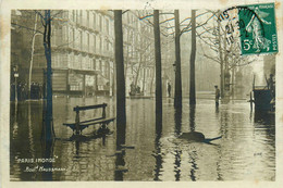 Paris * Carte Photo * 8ème 9ème * Le Boulevard Haussmann * Inondé Inondations Crue - Distretto: 08