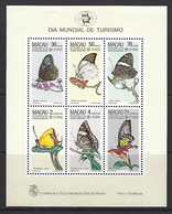 PORTUGAL - Macau 1985 - World Tourism Day - Butterflies Of The Region - Souvenir Sheet - Ungebraucht