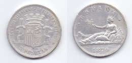 Spain 5 Pesetas 1870 - Monedas Provinciales