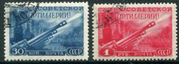 SOVIET UNION 1948 Artillery Day Used.  Michel 1290-91 - Used Stamps