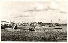 Aruba, N.A., ORANJESTAD, Harbor With Fishing Schooners (1961) RPPC Postcard - Aruba