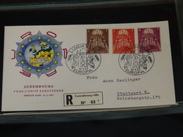 Luxembourg 1957 Europa Registered FDC VF - 1957