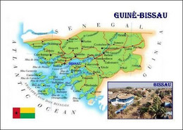 Guinea-Bissau Country Map New Postcard * Carte Geographique * Landkarte - Guinea-Bissau