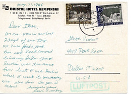 60307 - Berlin - 1964 - 25Pfg Alt-Berlin MiF A LpAnsKte BERLIN -> Dallas, TX (USA) - Cartas & Documentos