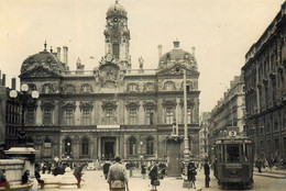 Lyon * Place Et Hôtel De Ville * Le Tramway N°3 * Photo Ancienne - Other & Unclassified