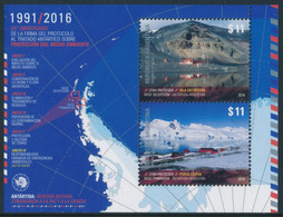 ARGENTINA 2016 Antarctic Treaty 25° Anniversary Minisheet** - Trattato Antartico