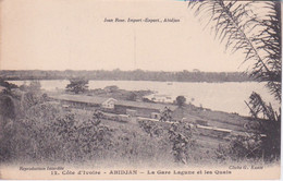 COTE D'IVOIRE - ABIDJAN - LA GARE LAGUNE ET LES QUAIS - Côte-d'Ivoire