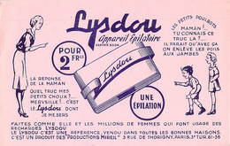 VIEUX PAPIERS BUVARD 13 X 21 CM LYSDOU APPAREIL EPILATOIRE MIREIL - Parfum & Cosmetica