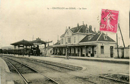 Châtillon Sur Seine * Vue Sur La Gare * Le Train * Ligne Chemin De Fer - Chatillon Sur Seine