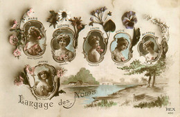 Le Langage Des Noms * Carte Photo REX N°4150 * Marie , Suzanne , Louise , Lucie , Blanche * Prénom Prénoms Name - Vornamen