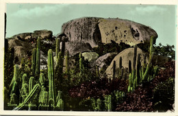 Aruba, N.A., Stone Formation (1950s) Tinted RPPC Postcard - Aruba