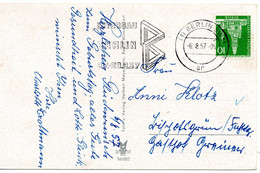 60318 - Berlin - 1957 - 10Pfg Bauten (Mgl.) EF A AnsKte BERLIN - INTERBAU BERLIN ... -> Bischofsgruen - Brieven En Documenten