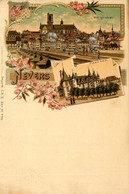Nevers * Gruss 1900 Carl Kunzli éditeur Zurich N°1192 Litho * CPA Pionnière Illustrateur - Nevers