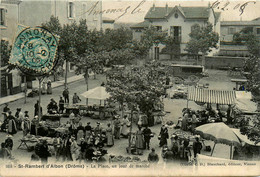 St Rambert D'albon * La Place Du Village , Un Jour De Marché * Marchands Foire - Autres & Non Classés